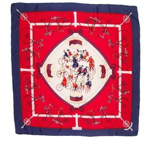 Hermès Les Becanes silk scarf 90